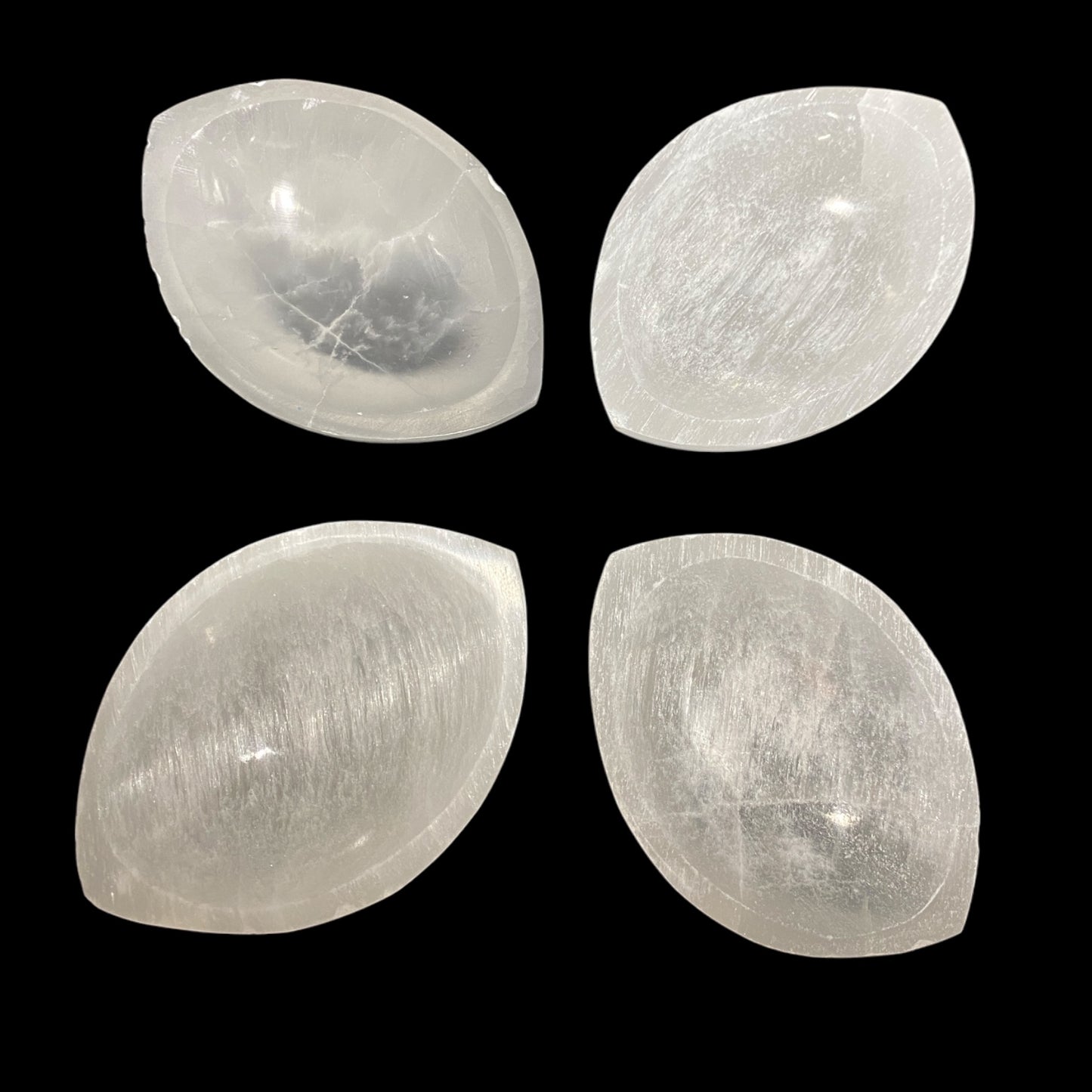 Selenite oval bowl 10CM