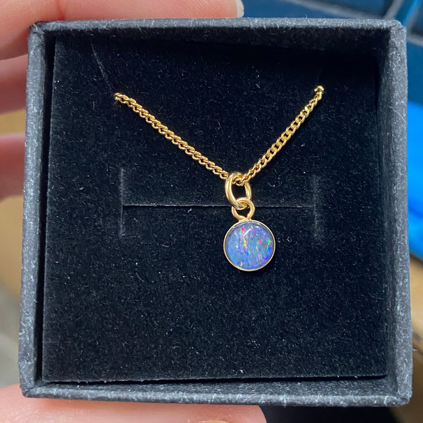 6 opal pendants 6mm Australian Opal Triplets