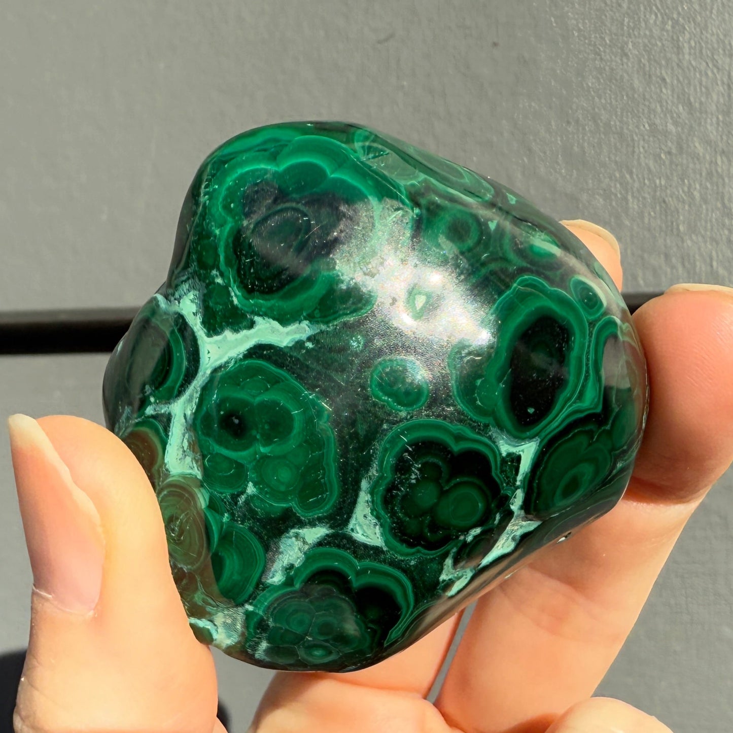 Malachite and Chrysocolla hand polished