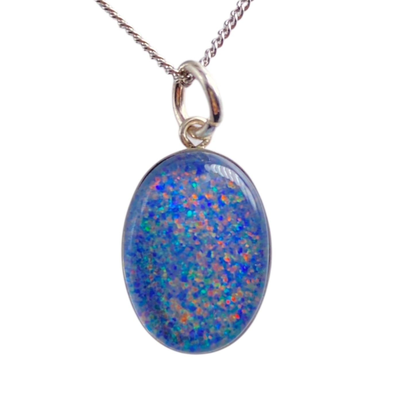 Australian Opal 18x13mm triplet sterling silver