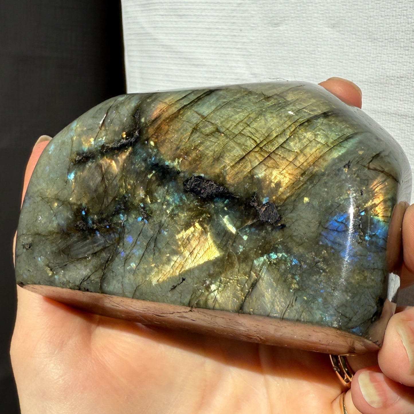 Labradorite free form with bright relfections