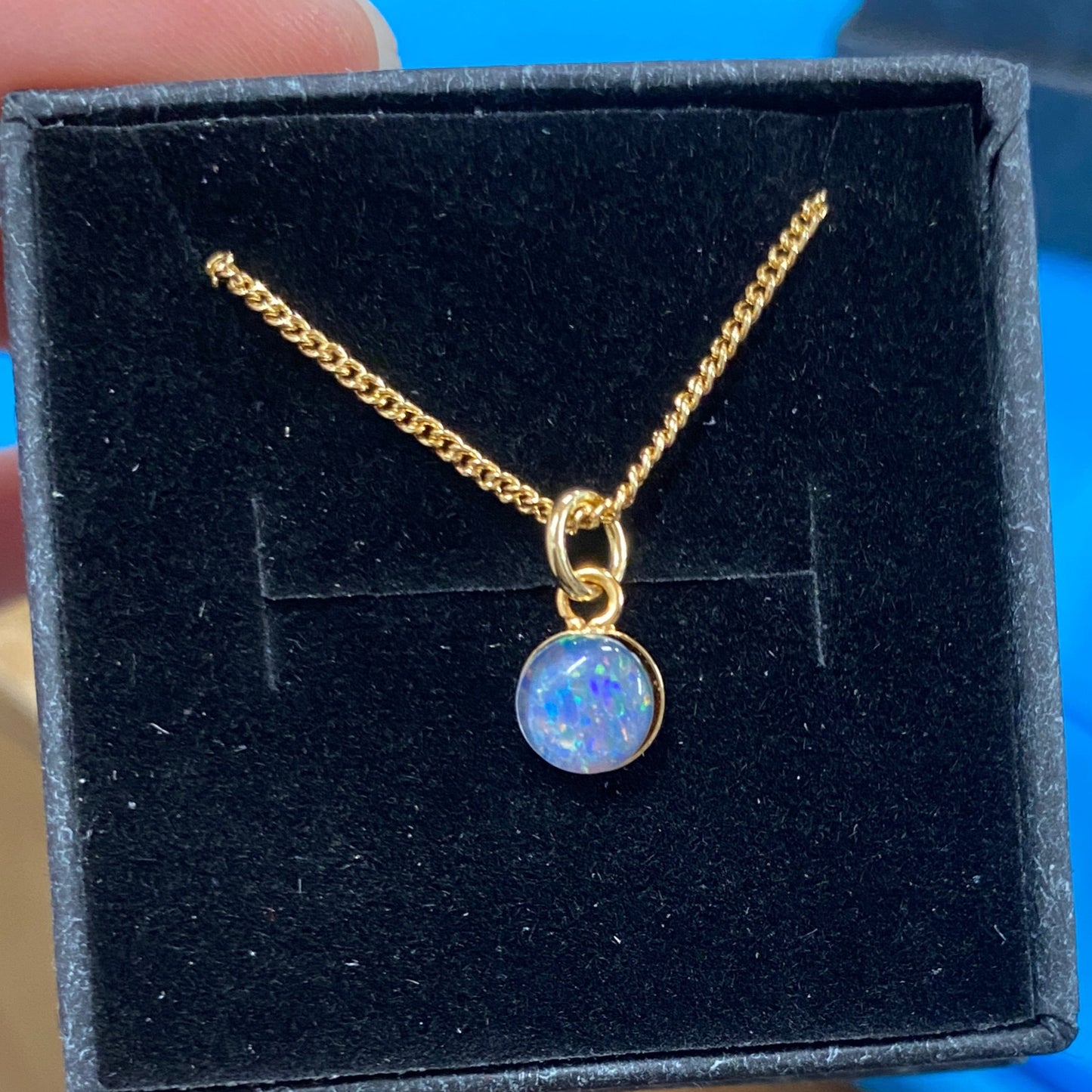 6 opal pendants 6mm Australian Opal Triplets
