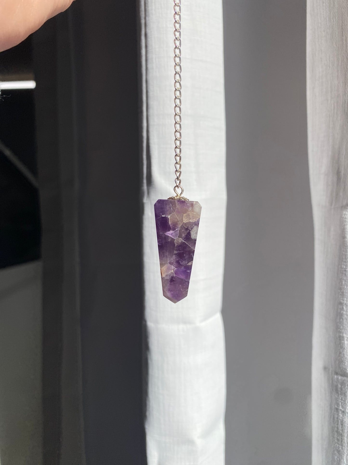 Amethyst four faceted Pendulums