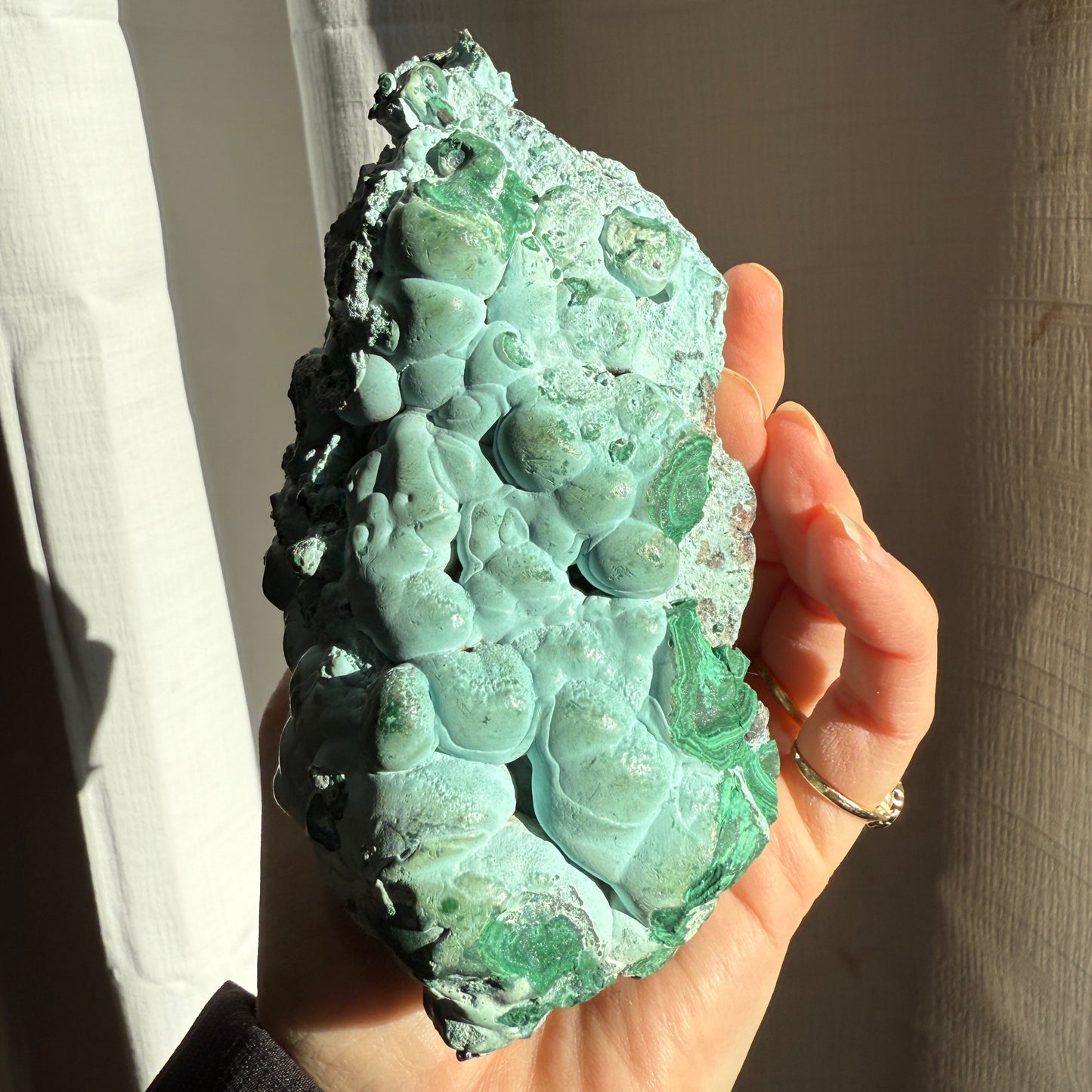Chrysocolla and malachite