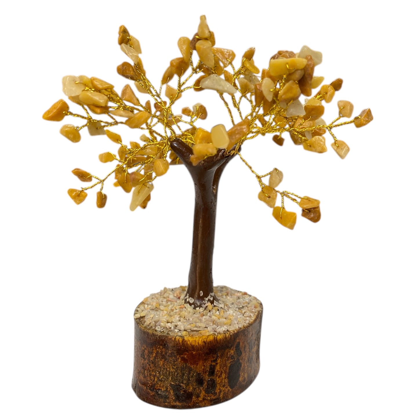 Yellow jasper tree wooden trunk and base