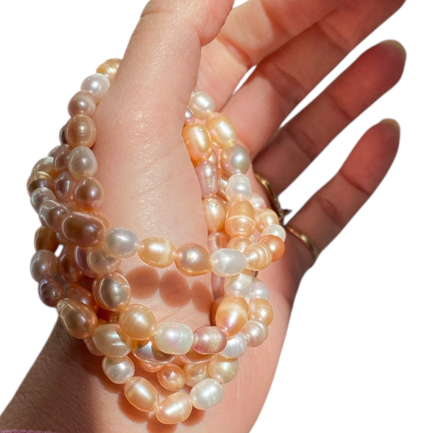 pearl multi coloured bracelets