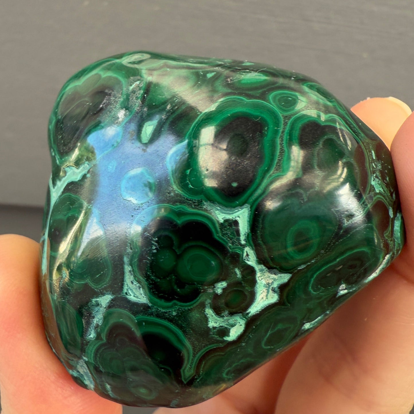 Malachite and Chrysocolla hand polished