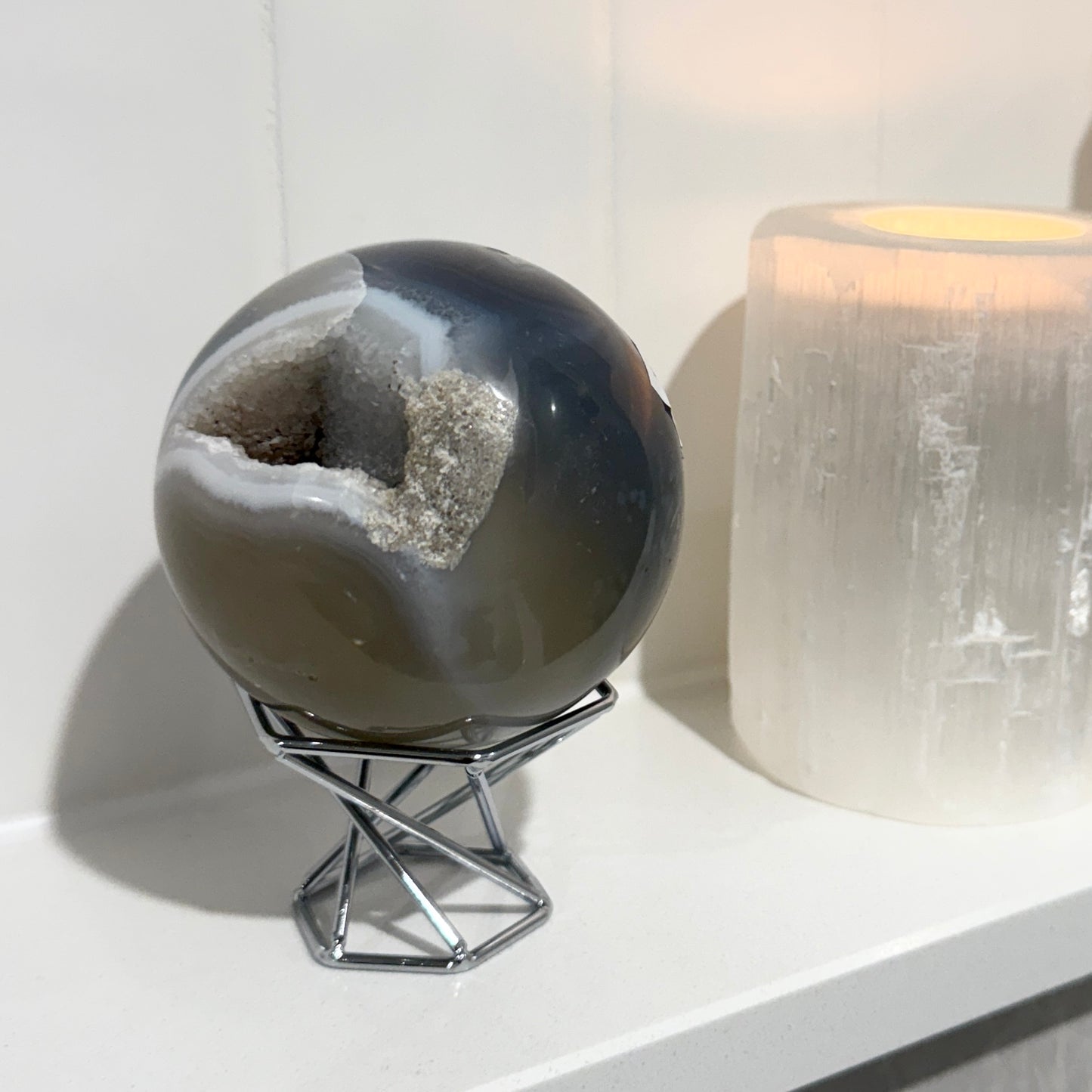 Agate Druzy sphere 580grams