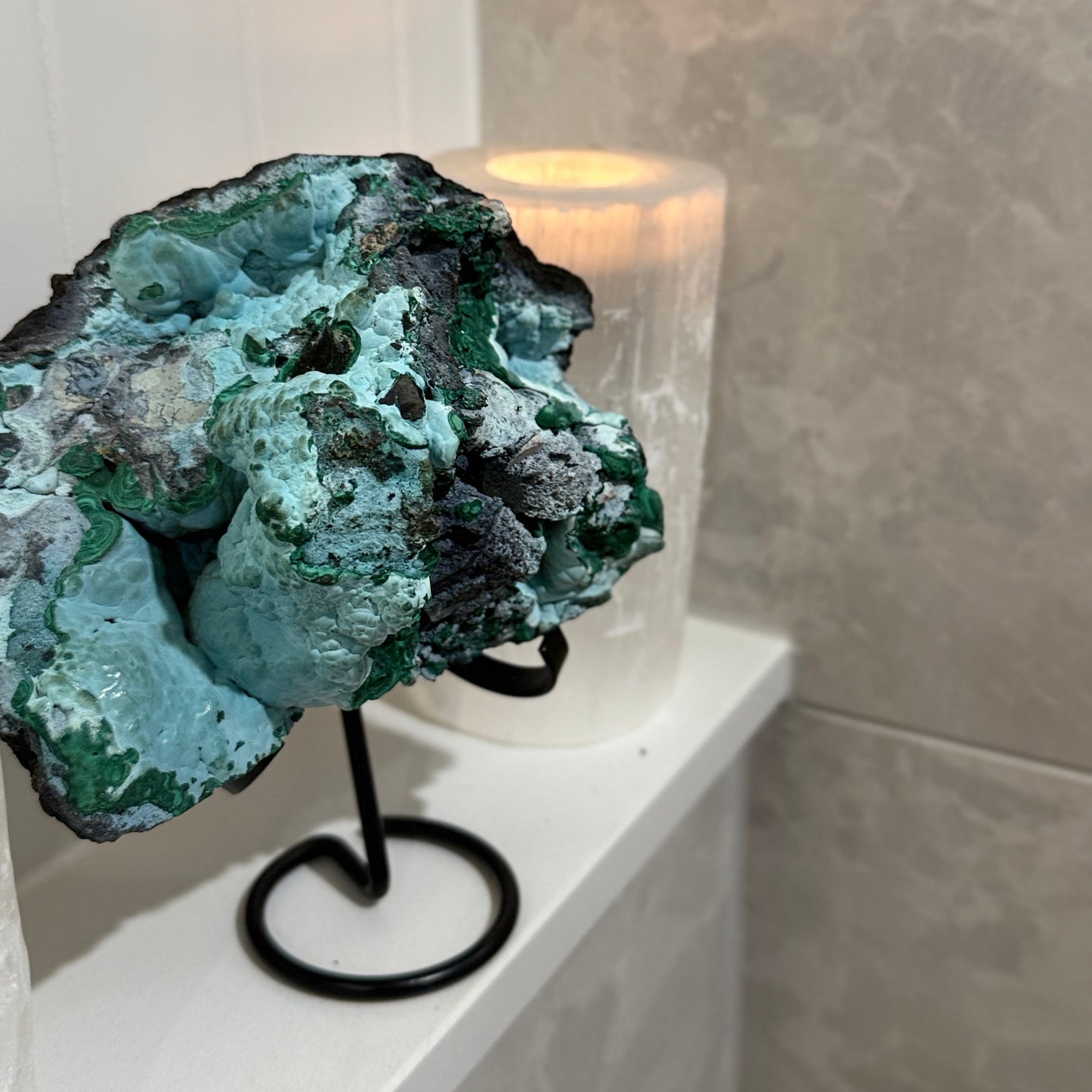 Large Chrysocolla and malachite specimen