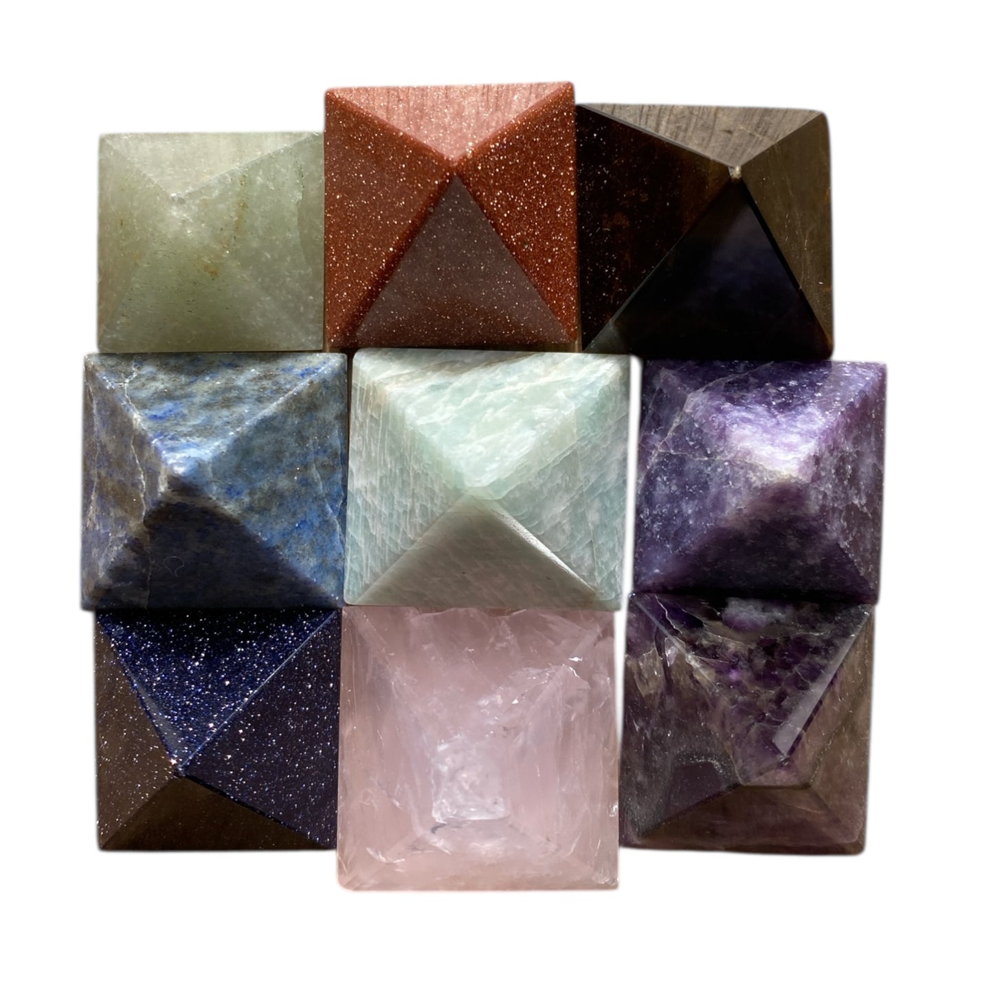 9 mini pyramids