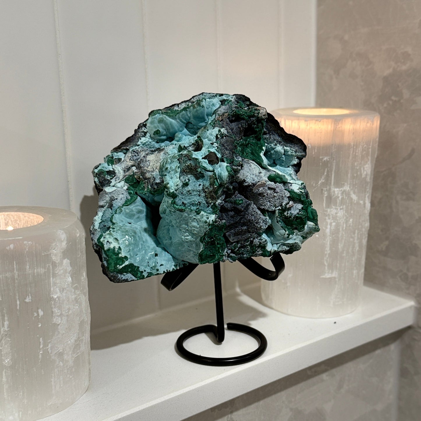 Large Chrysocolla and malachite specimen