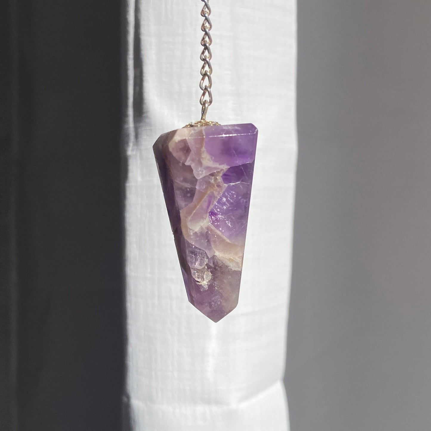 Amethyst four faceted Pendulums