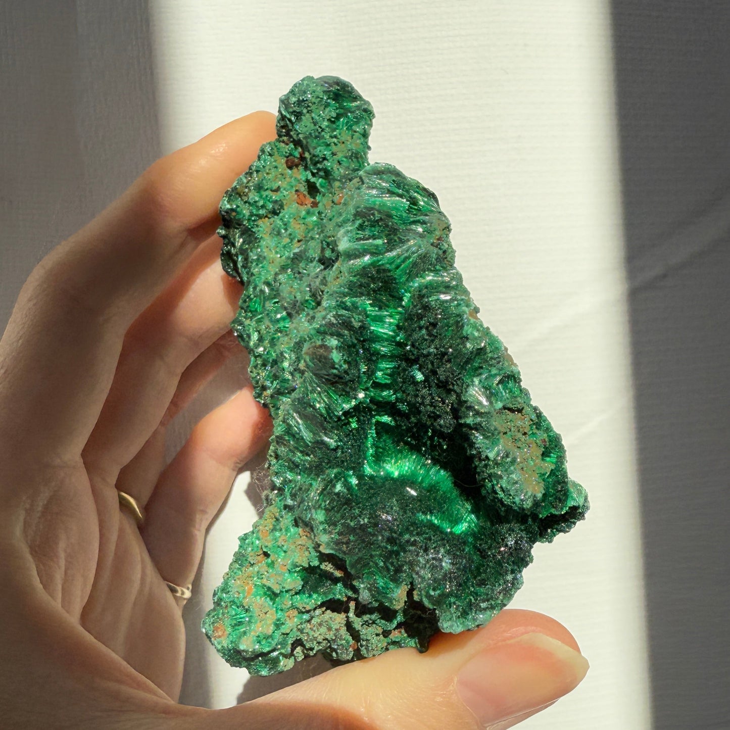 Silky Malachite Crystaline
