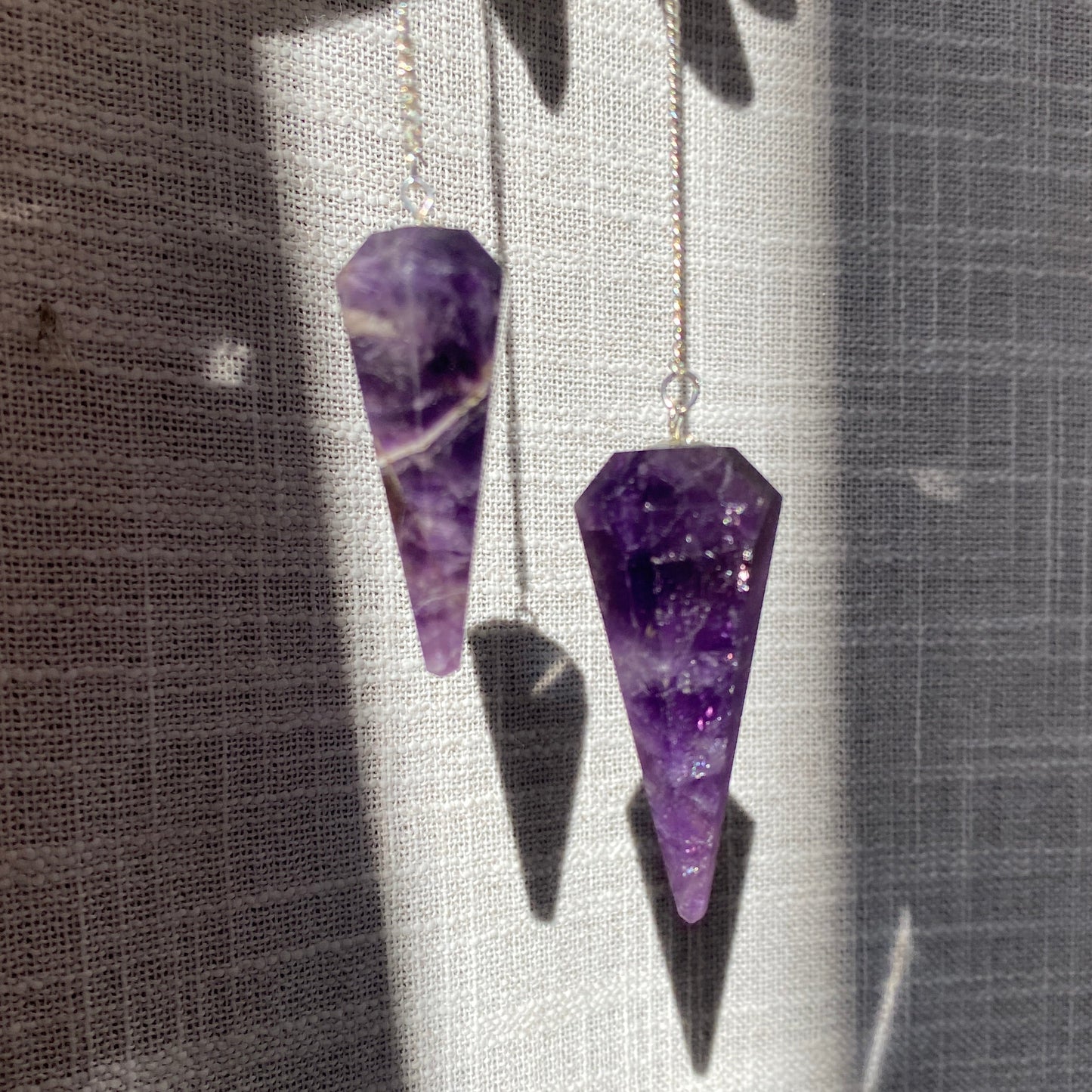 Amethyst six faceted Pendulum