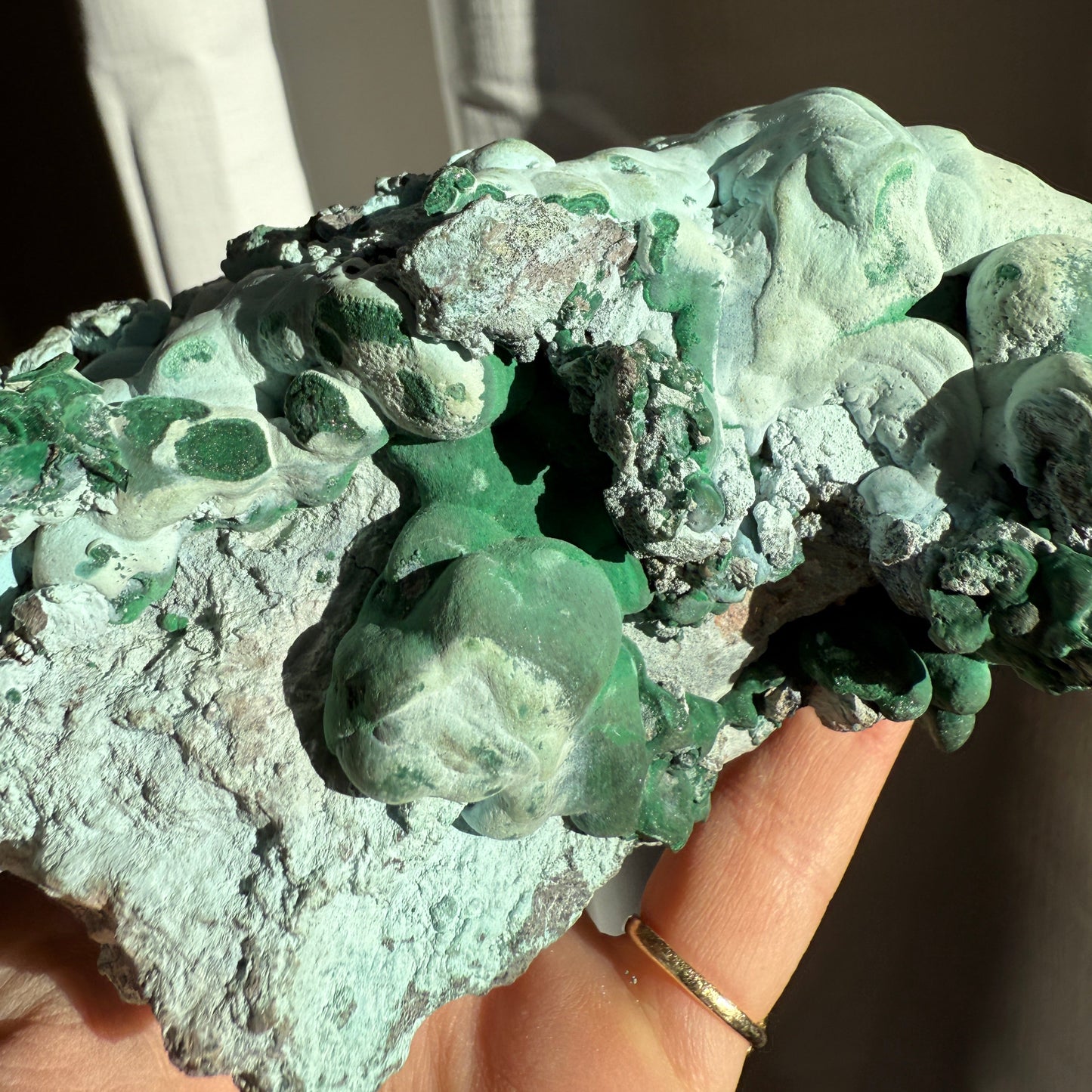 Chrysocolla and malachite
