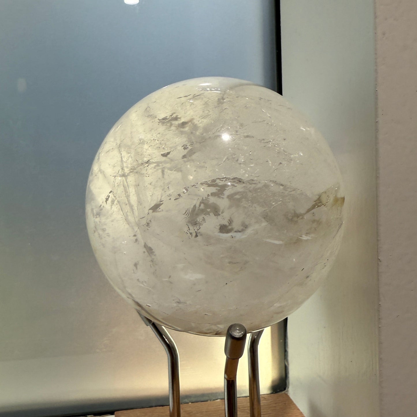 Clear Quartz sphere 850grams