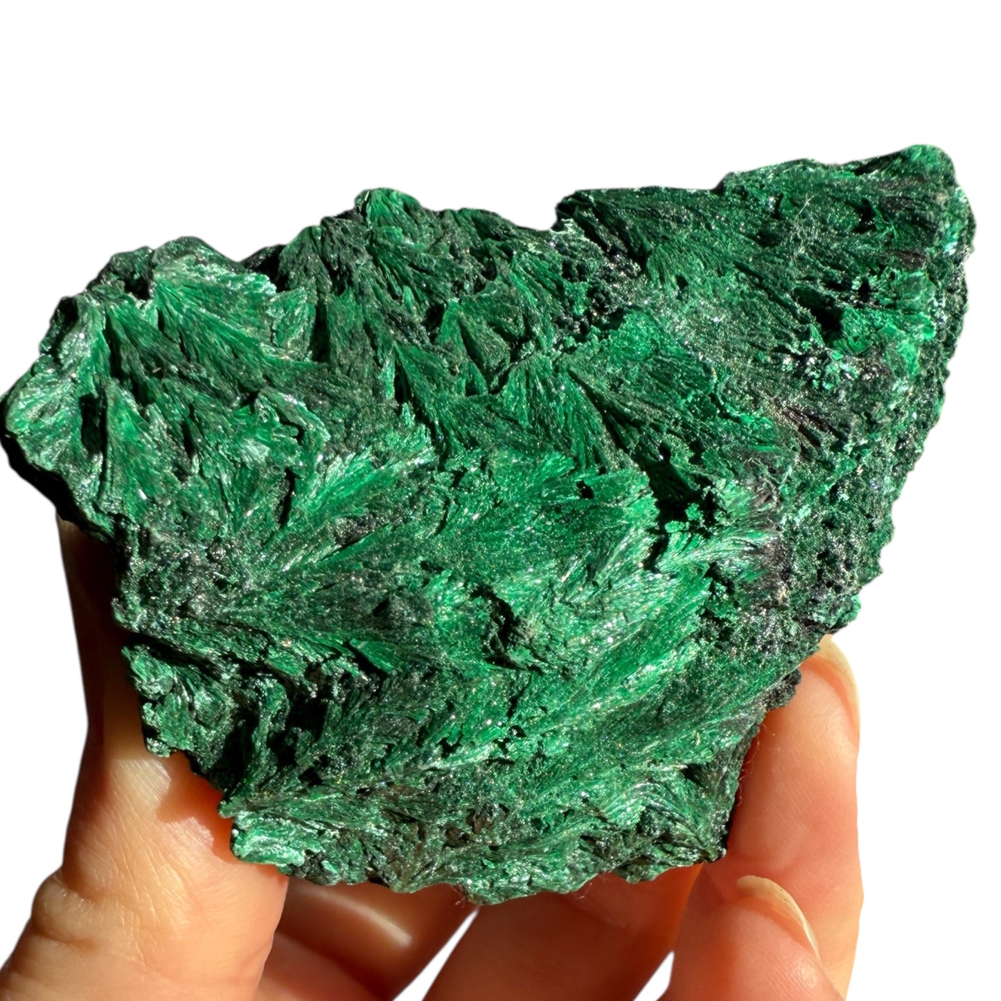 Silky Malachite Crystaline