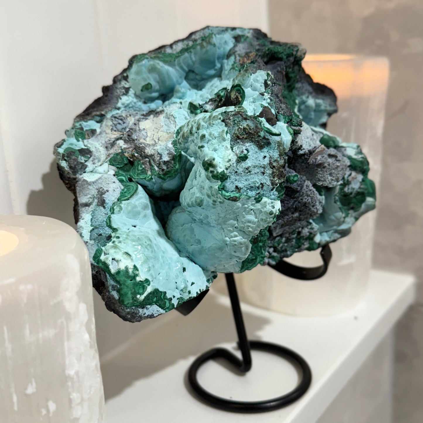Large Chrysocolla and malachite specimen