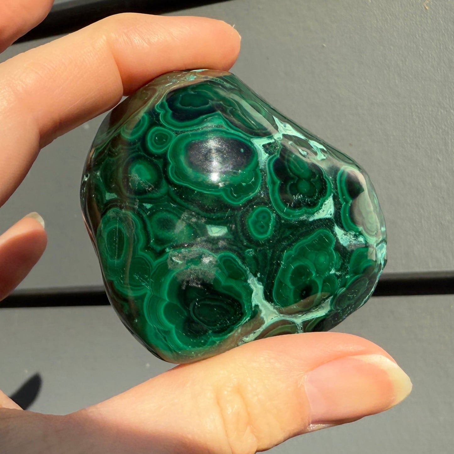 Malachite and Chrysocolla hand polished