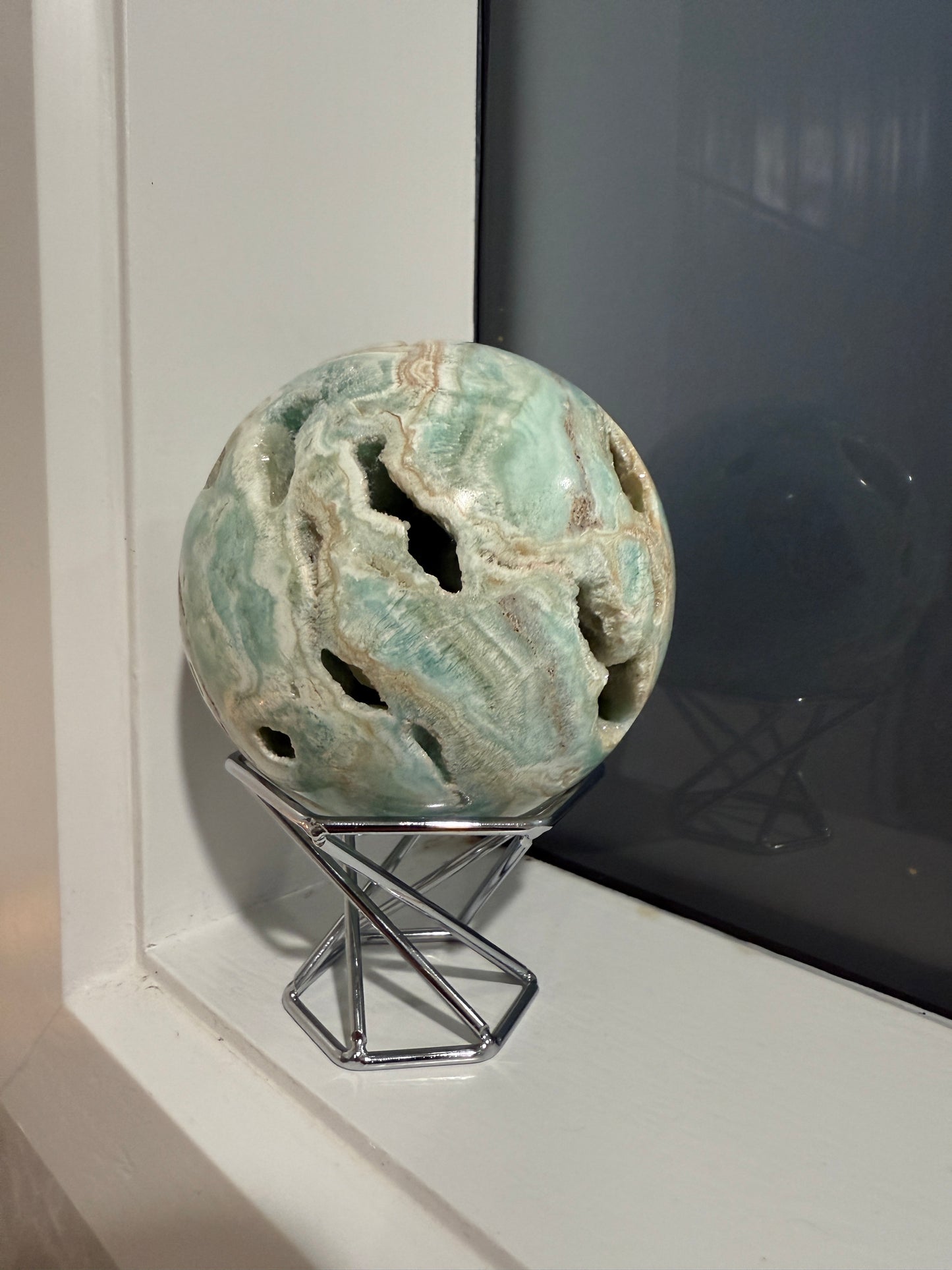 Caribbean Calcite sphere with druzy