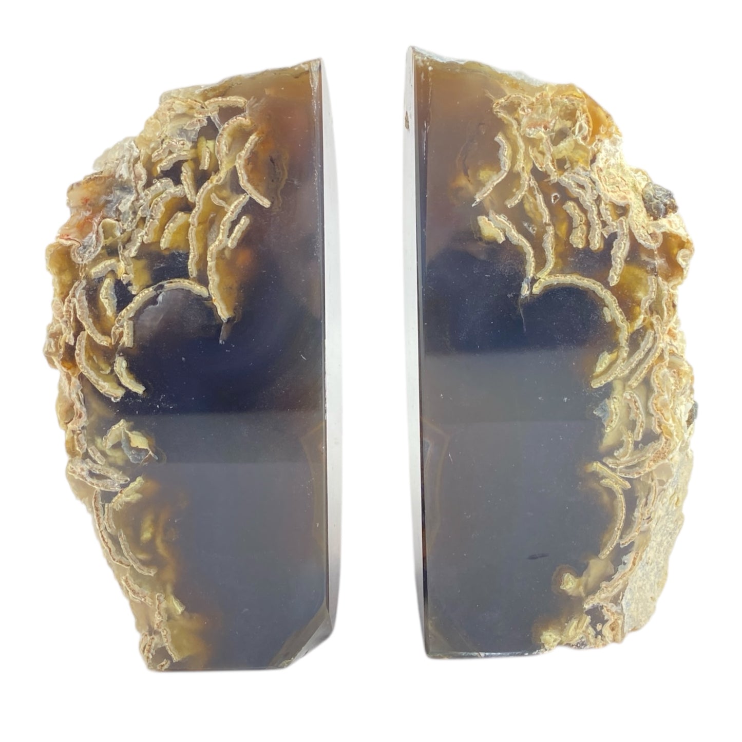 Brown Agate book ends