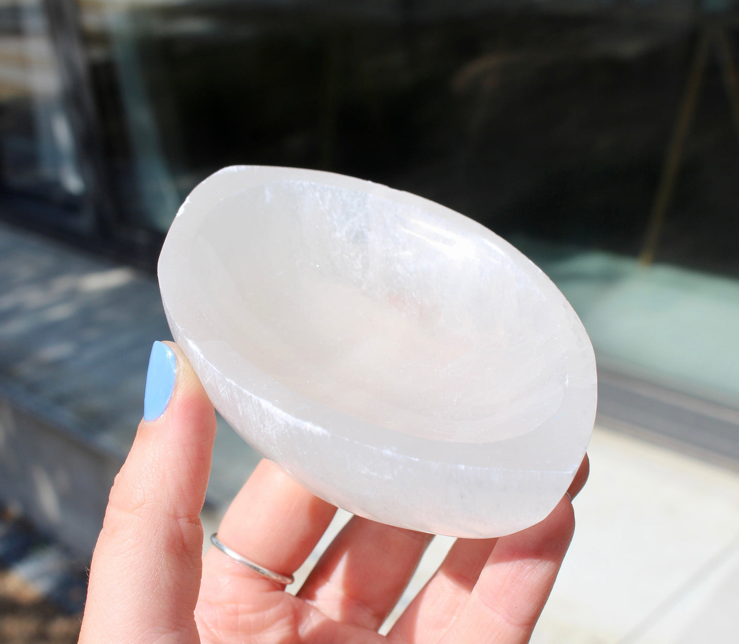 Oval Selenite Bowl