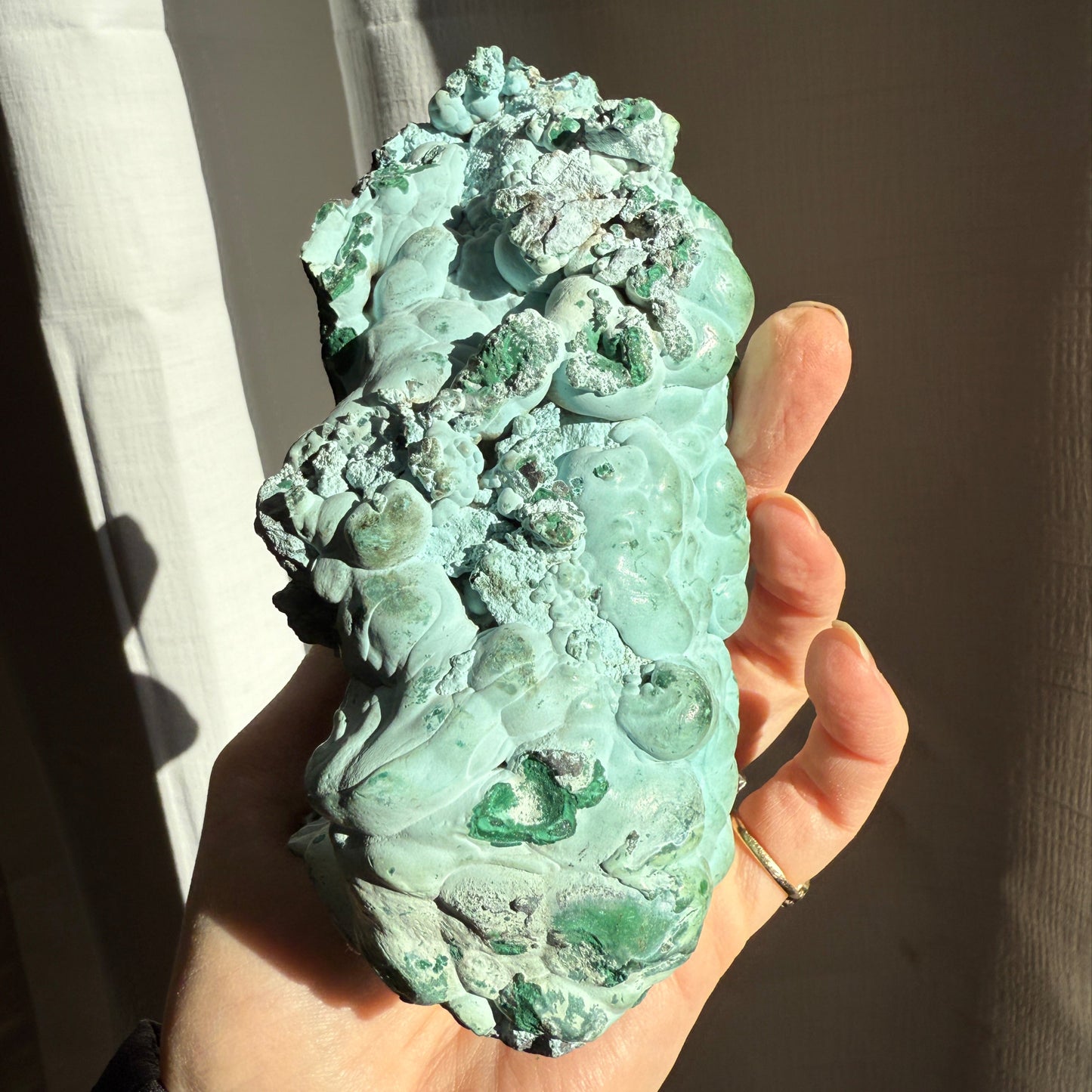 Chrysocolla and malachite