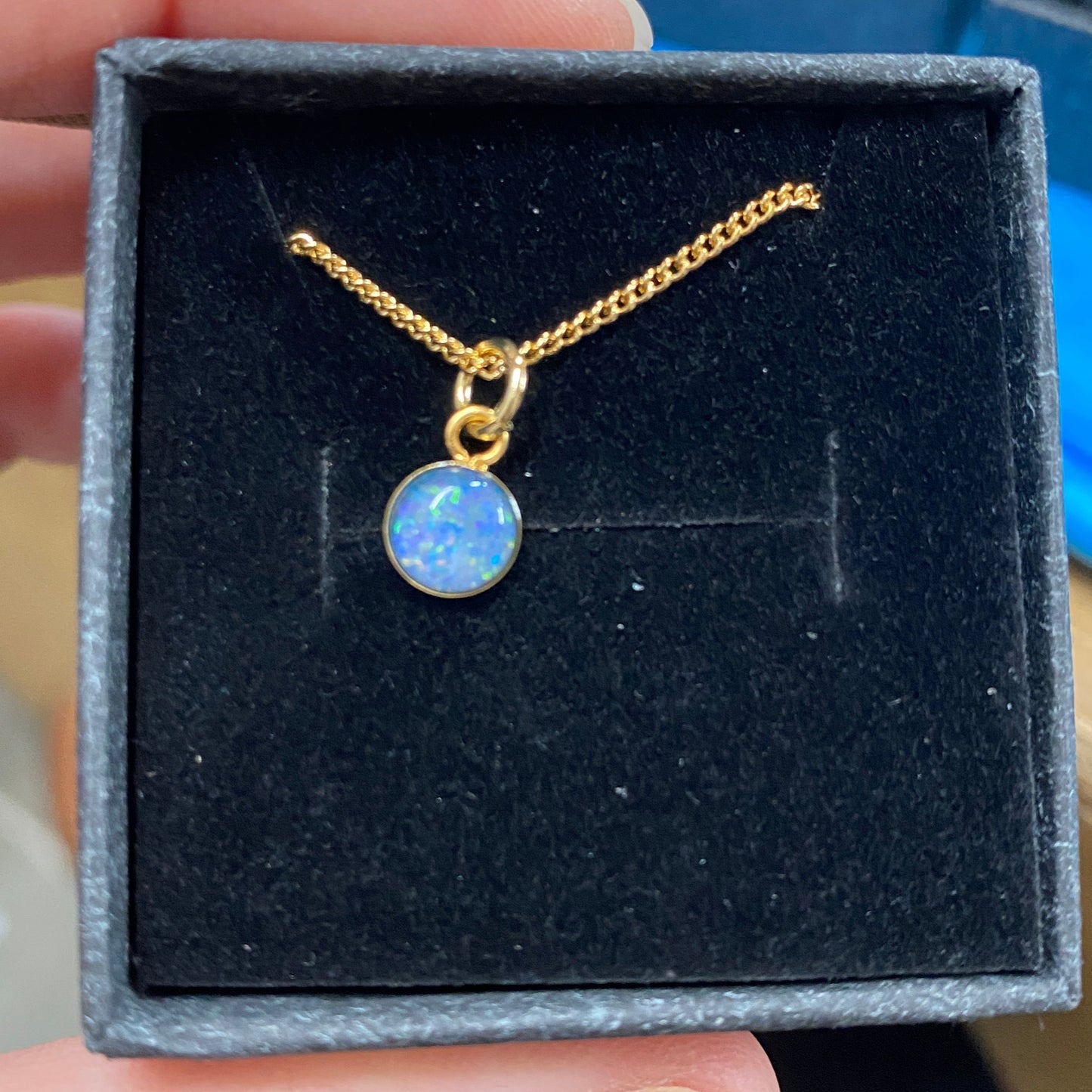 6 opal pendants 6mm Australian Opal Triplets