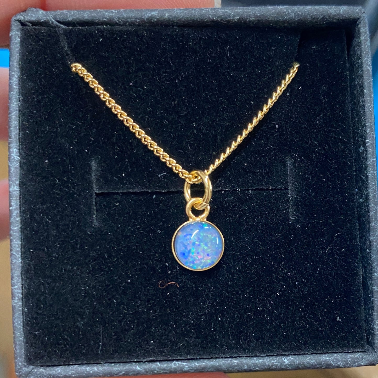 6 opal pendants 6mm Australian Opal Triplets