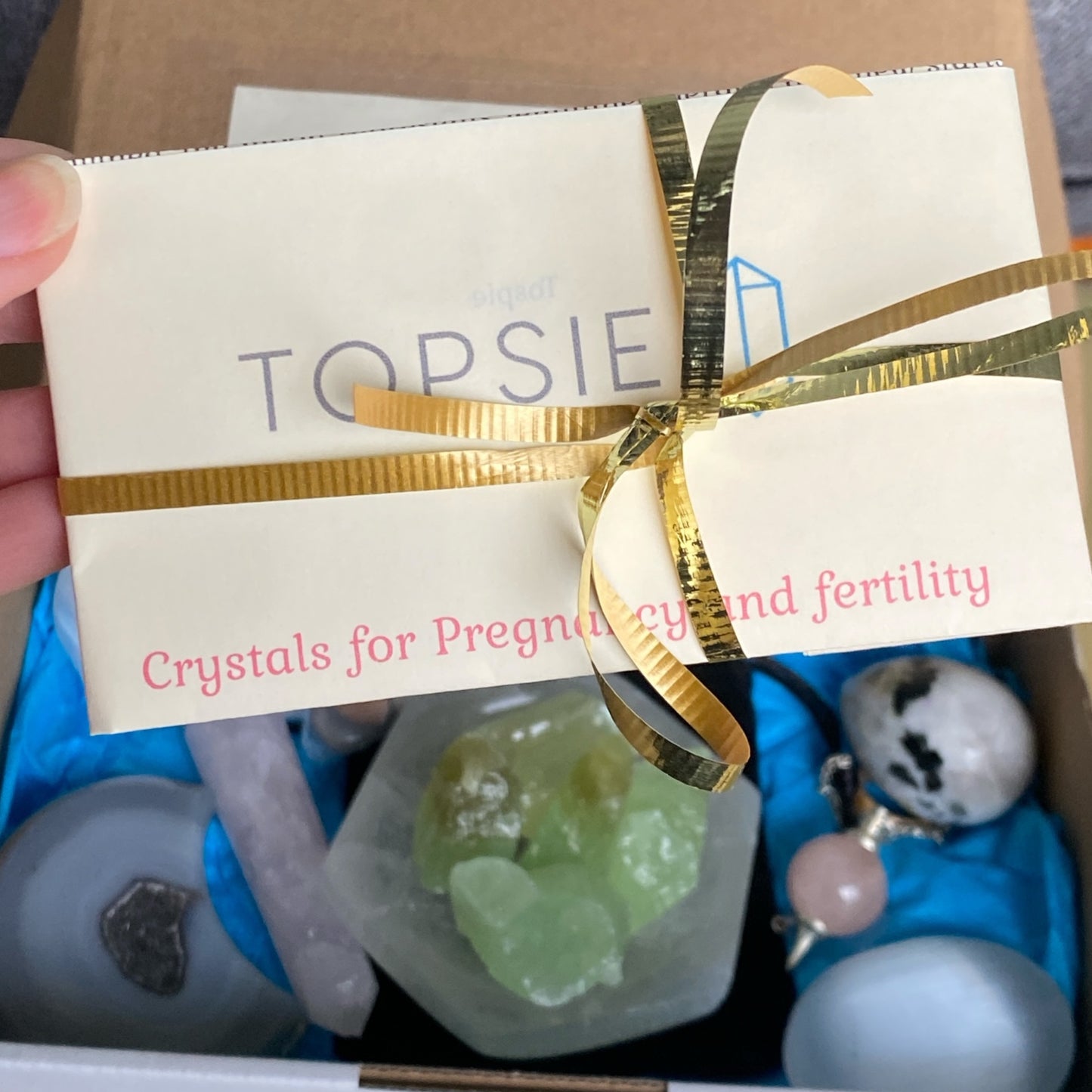Intention Crystal gift box for fertility and pregnancy