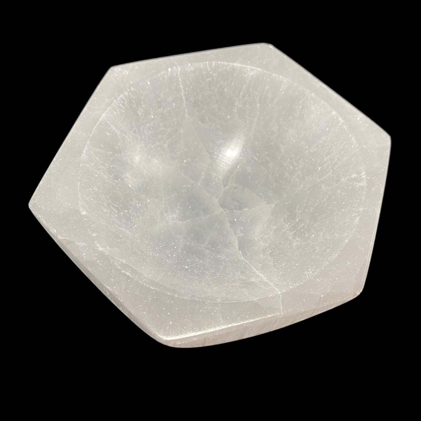 Selenite hexagon bowl