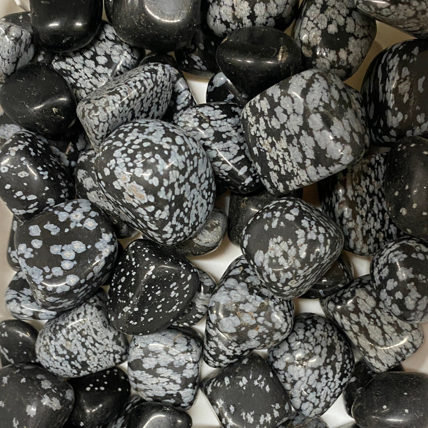 Tumbled Snowflake Obsidian