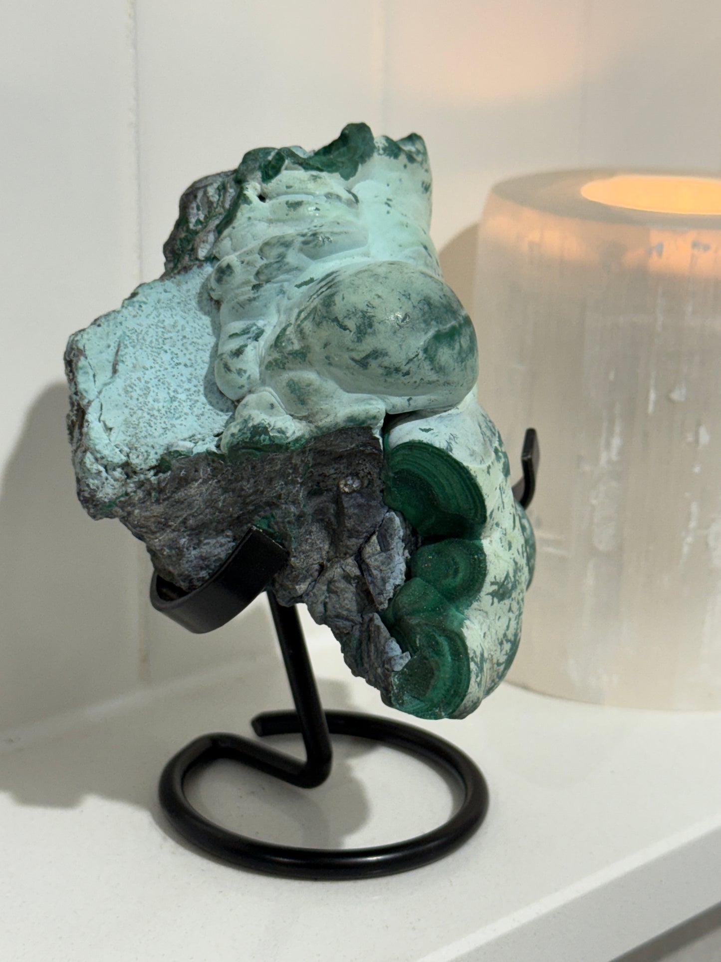 Chrysocolla and malachite specimen