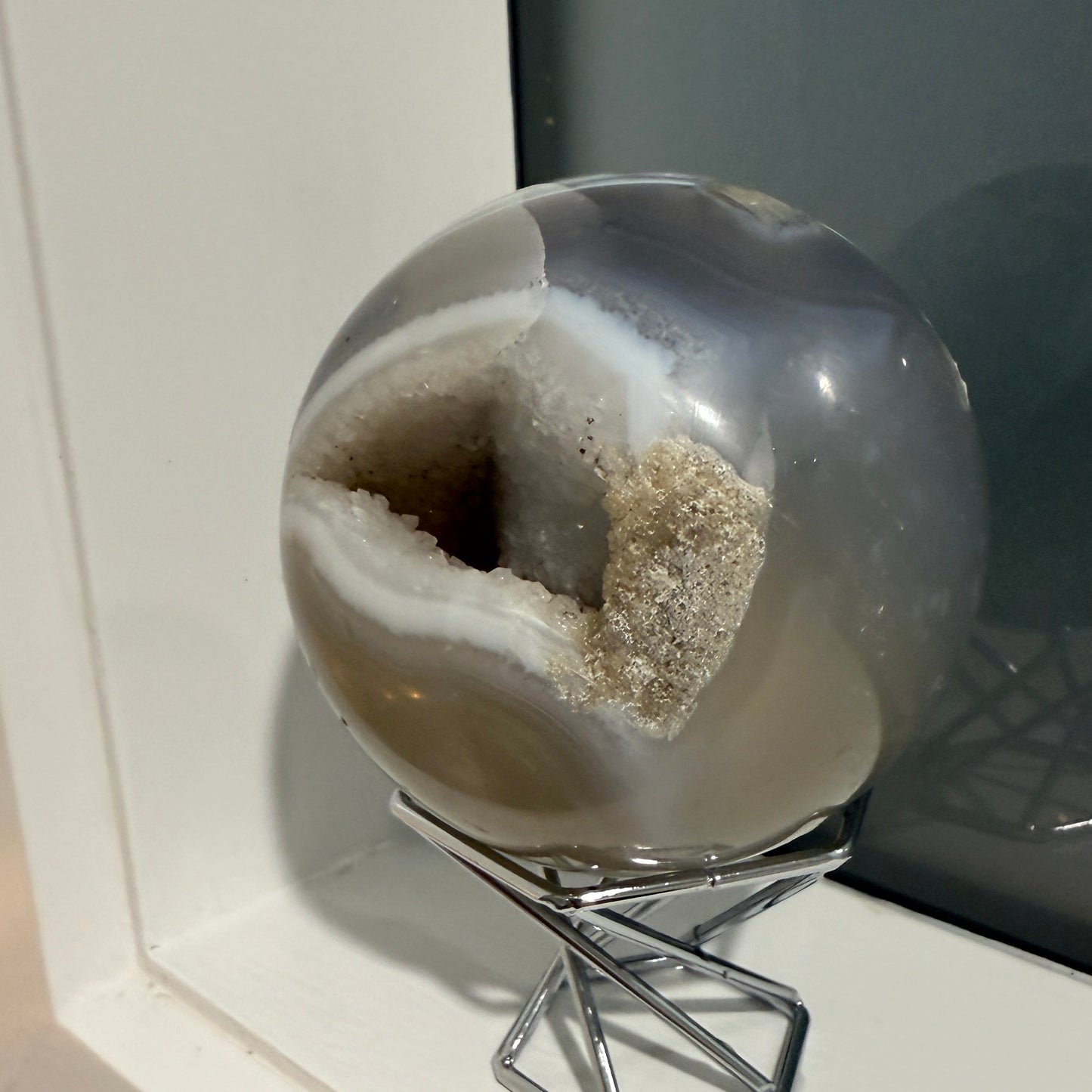 Agate Druzy sphere 580grams