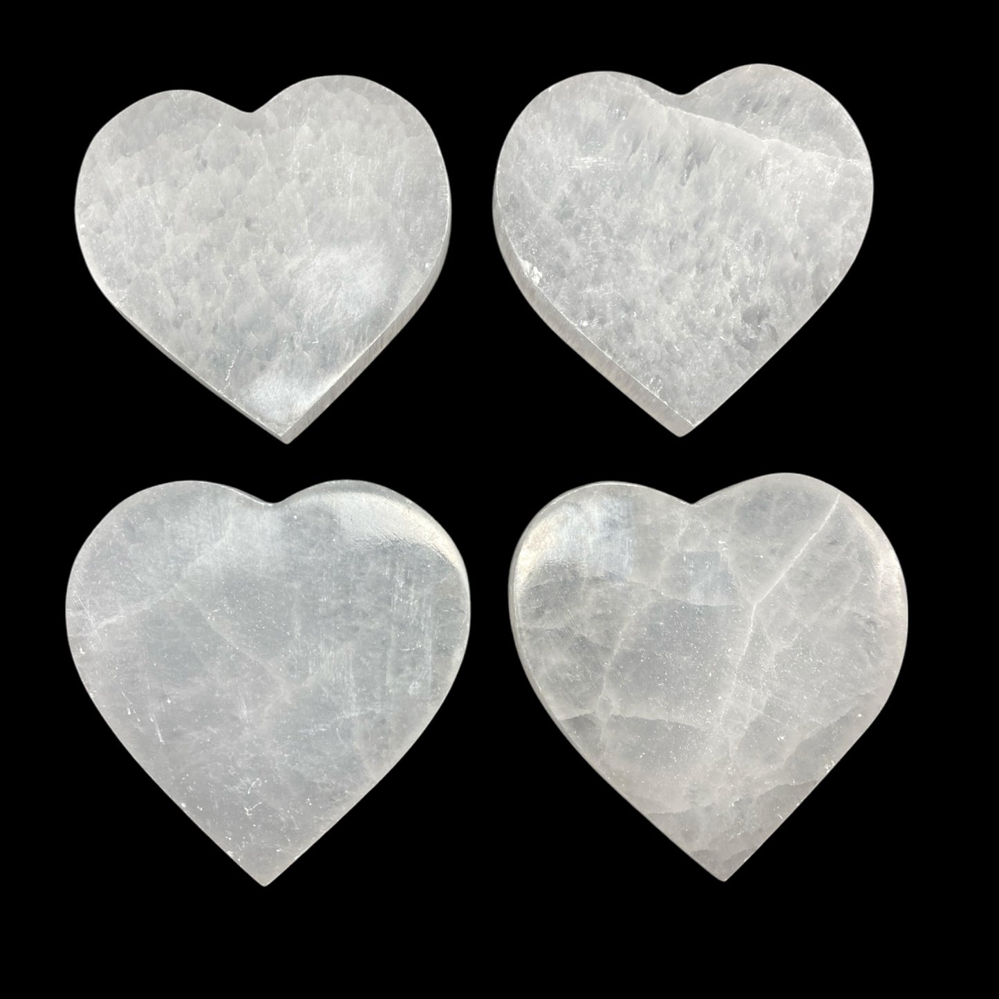 Selenite Heart charging plate 10cm pack