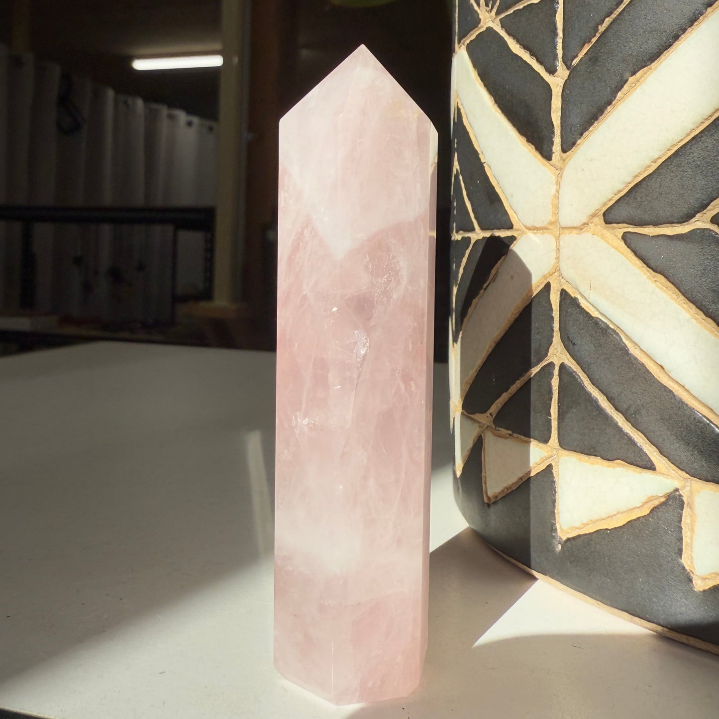 Rose quartz tower 10cm
