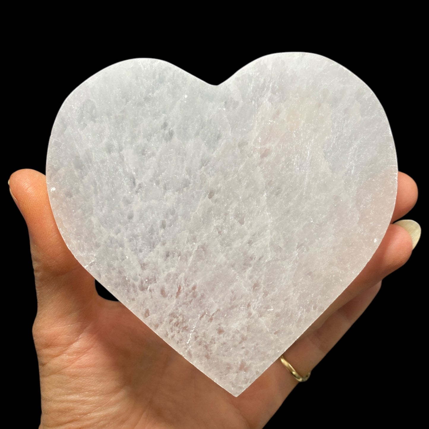 Selenite Heart charging plate 10cm pack