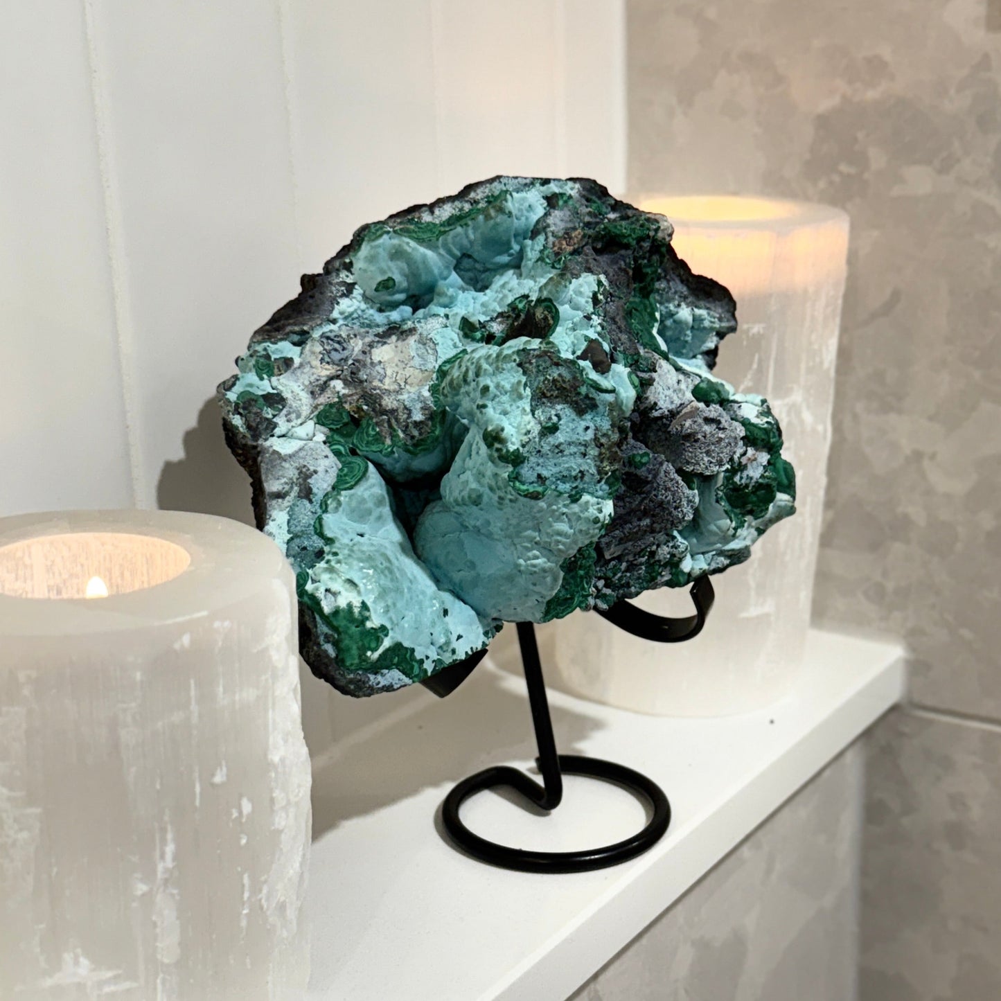 Large Chrysocolla and malachite specimen