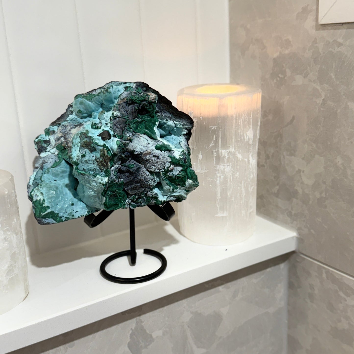 Large Chrysocolla and malachite specimen