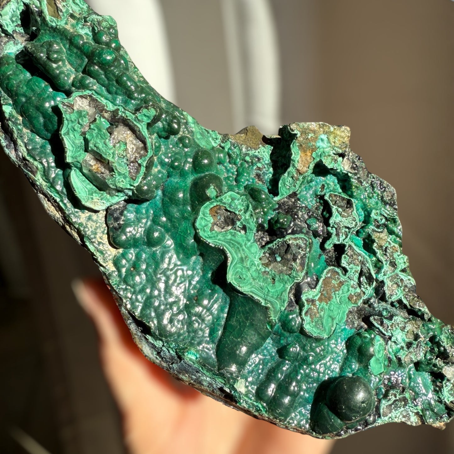 Botryoidal Malachite and Chrysocolla RARE and unique