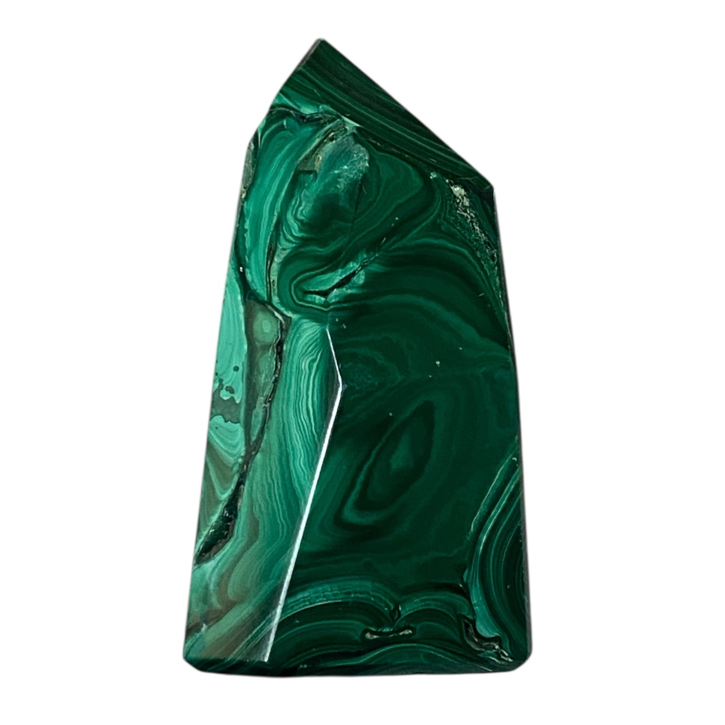 Malachite Tower rare with a druzy cave