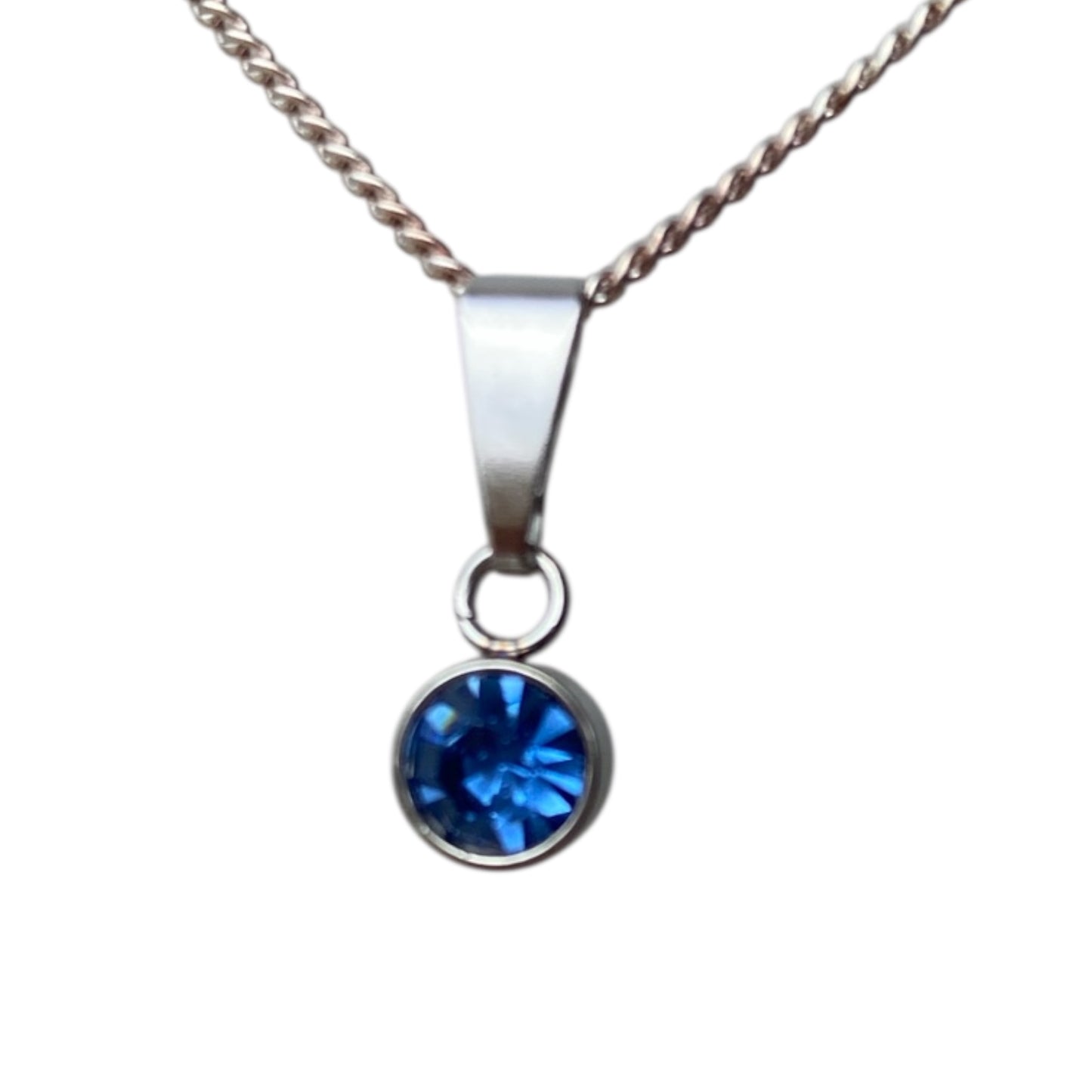 Crystal pendants 6mm stainless steel packs of 10