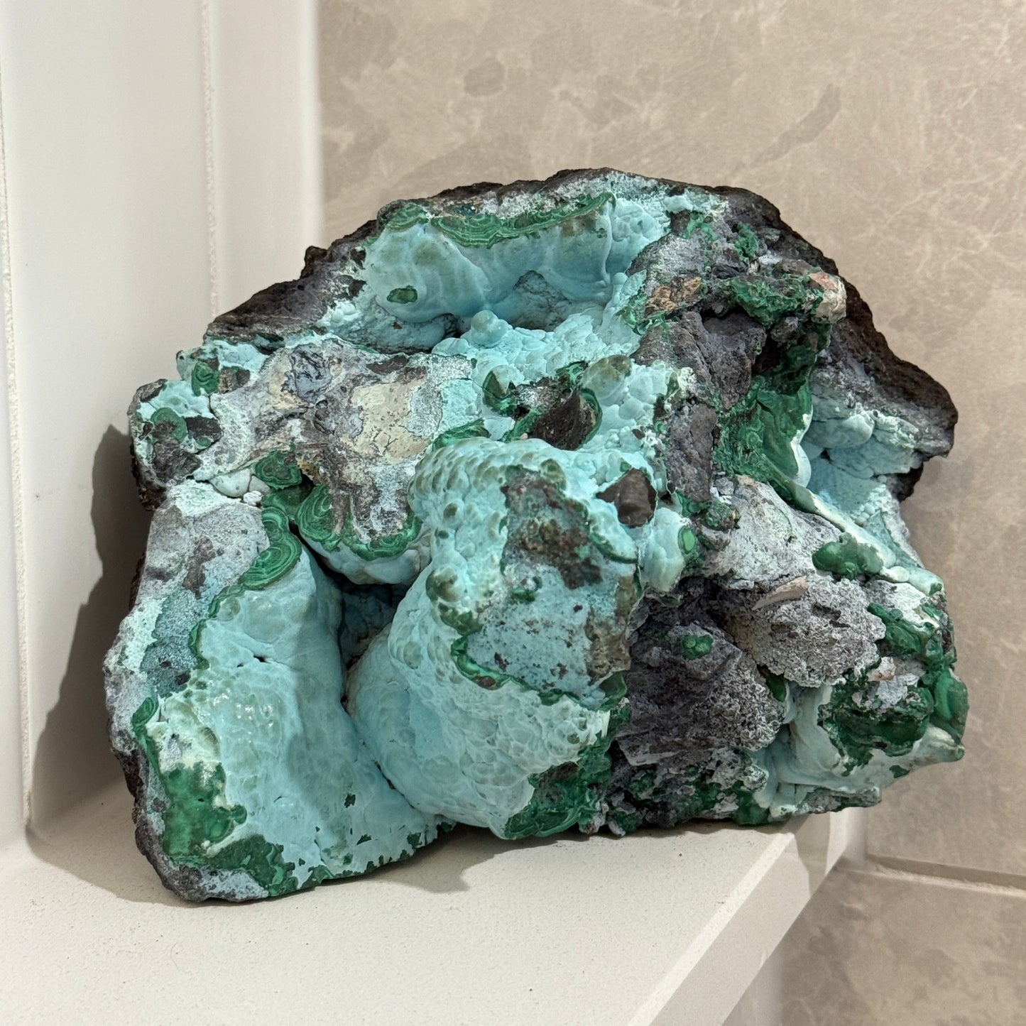 Large Chrysocolla and malachite specimen