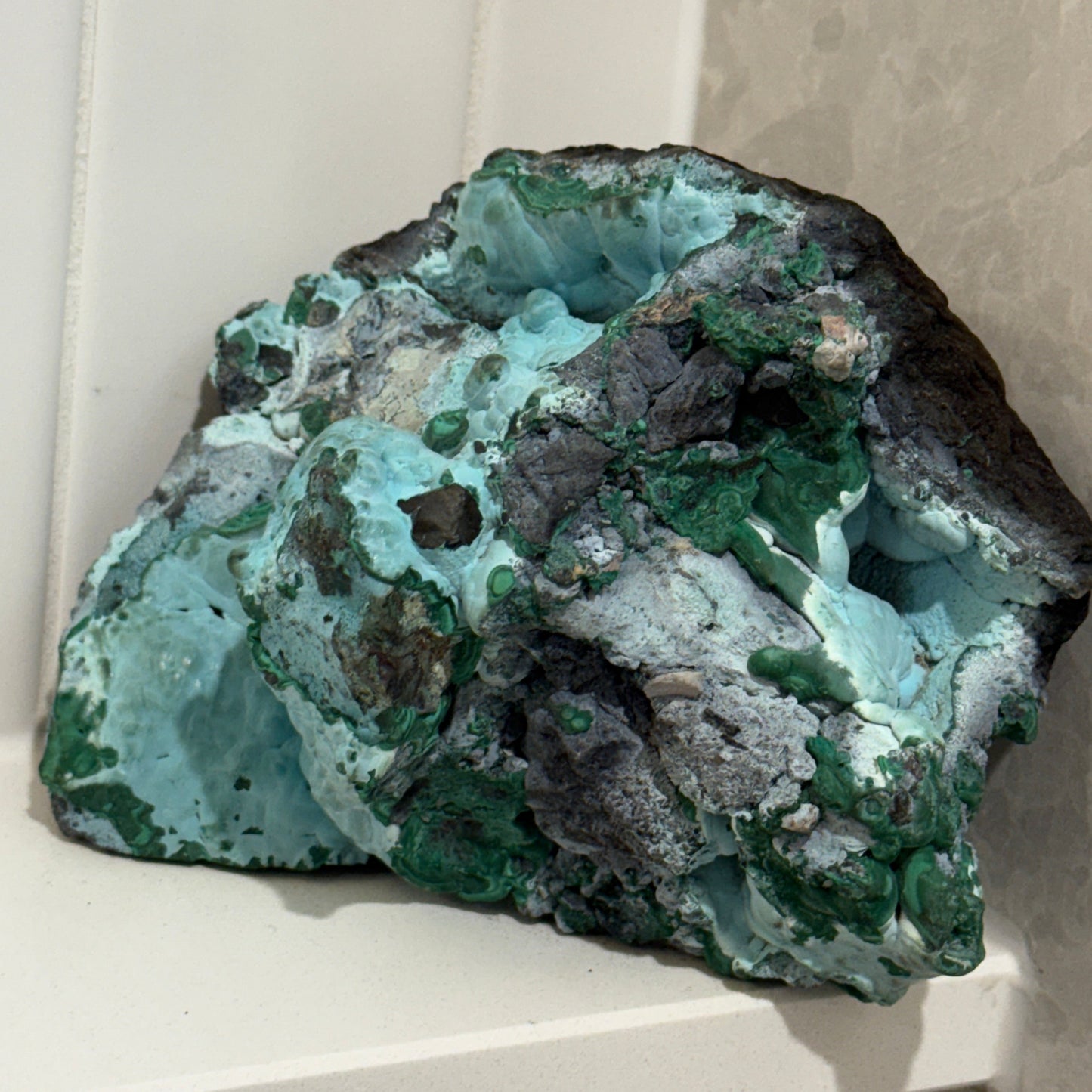 Large Chrysocolla and malachite specimen