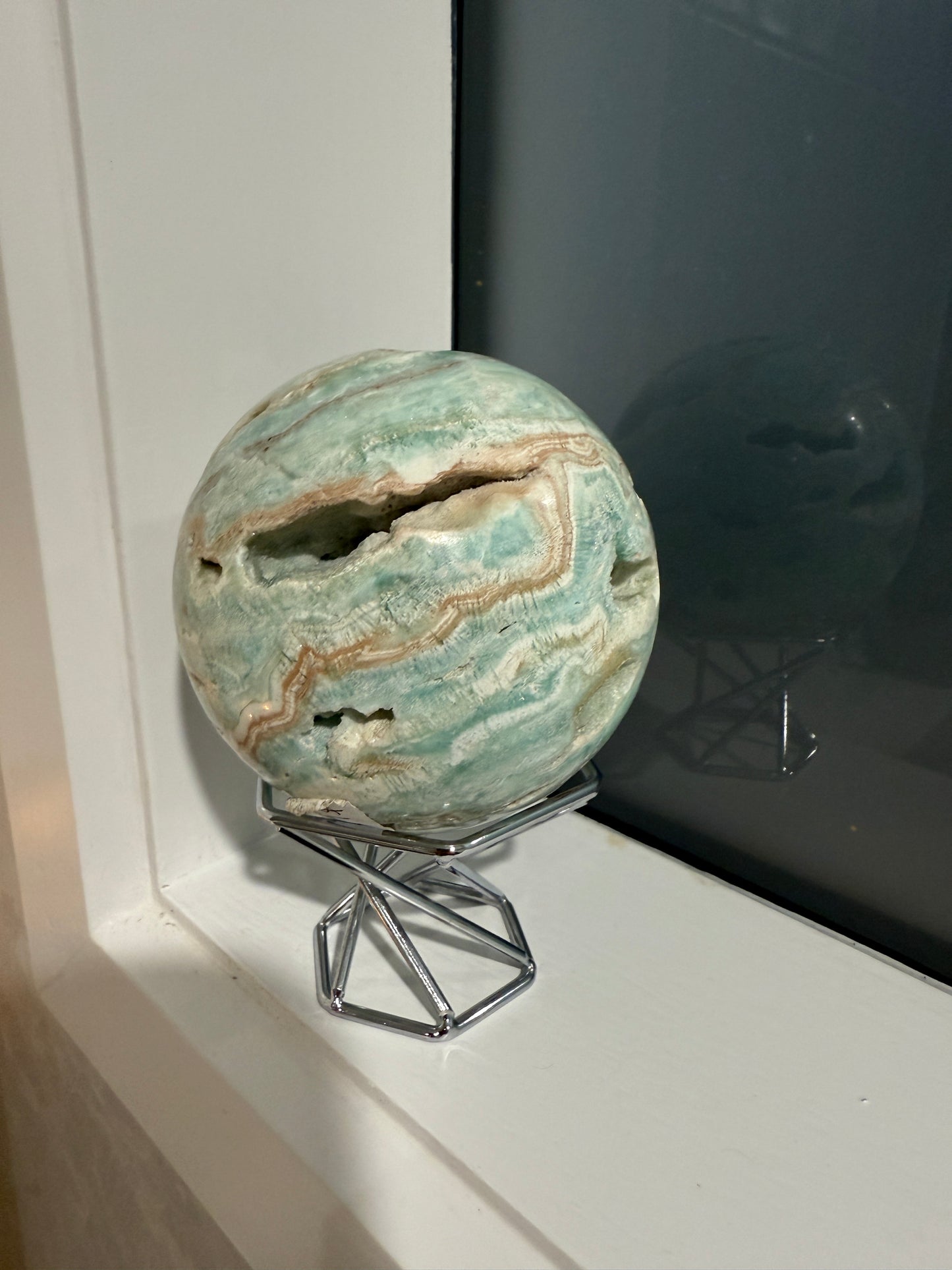 Caribbean Calcite sphere with druzy
