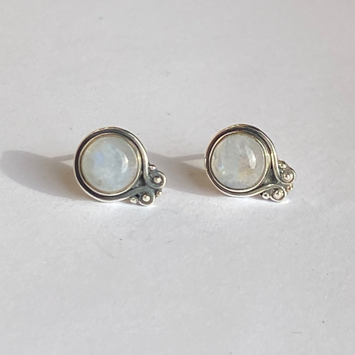 Sterling silver earrings studs multiply stones