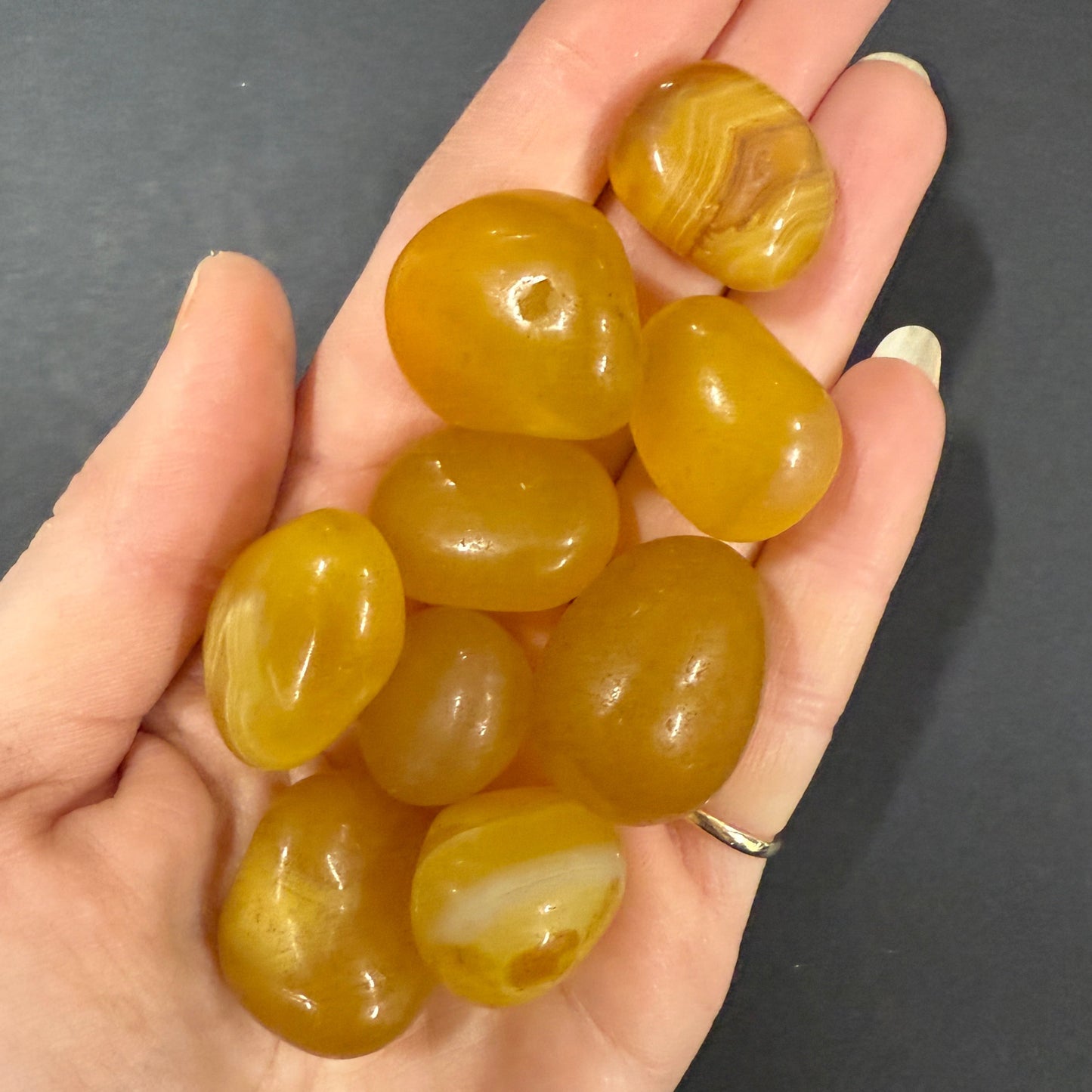 Tumbled Yellow agate