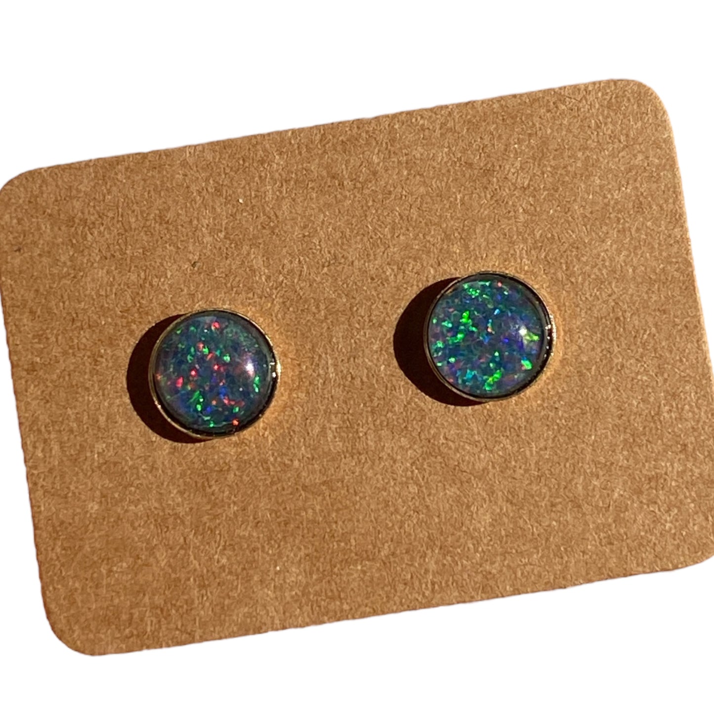 Australian opal 6mm sterling silver gold plated studs (Copy)