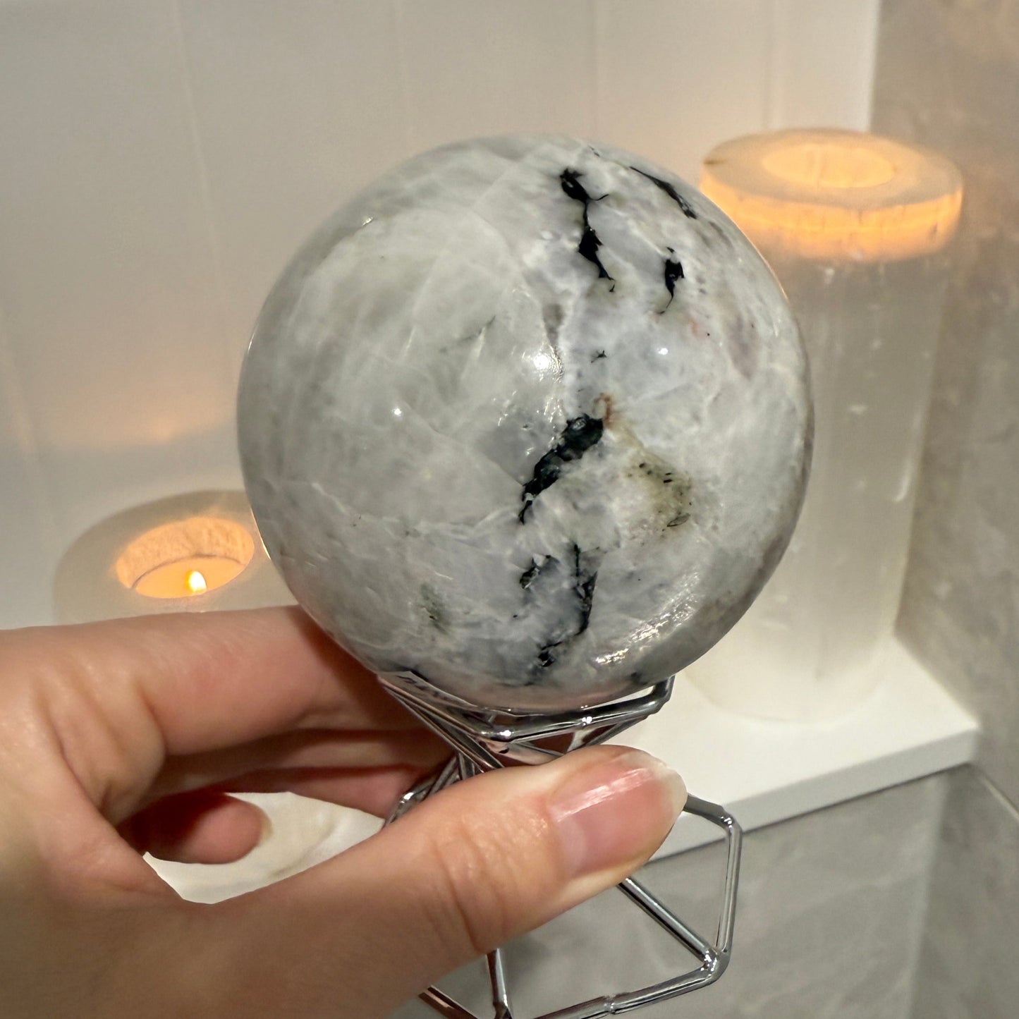 Moonstone sphere 65mm