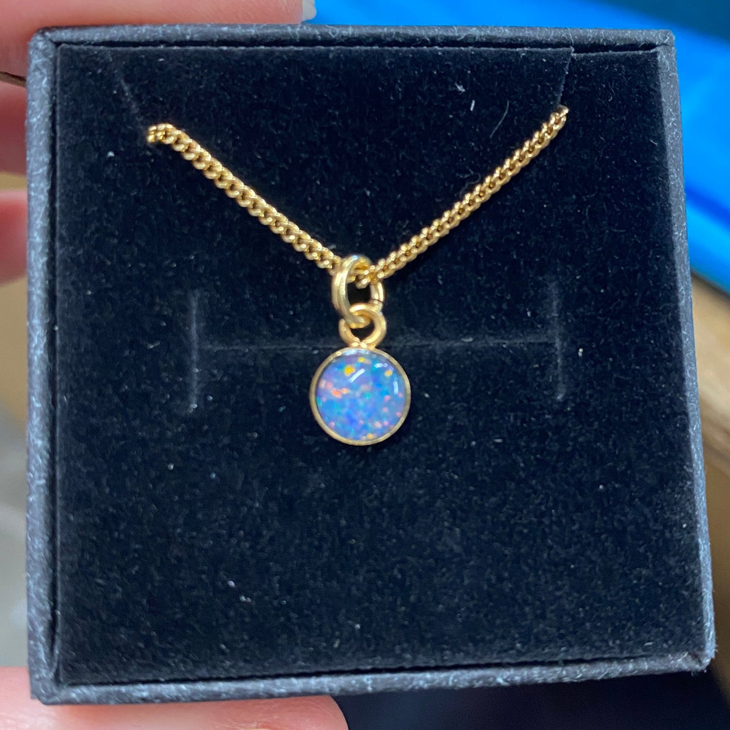 6 opal pendants 6mm Australian Opal Triplets